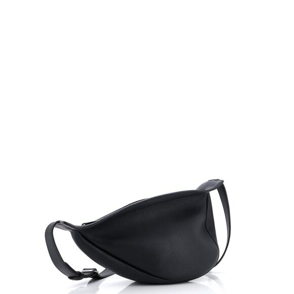 The Row Slouchy Banana Bag Leather Small Black - Picture 2 of 7
